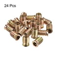 thumbnail image 3 of Uxcell M10x25mm Furniture Screw-in Nut Carbon Steel Color Zinc Plating 24 Pack, 3 of 5