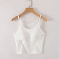 thumbnail image 2 of Uaswgudfs Women's Summer Scoop Neck Slim Fit Sleep Spaghetti Strap Short Tank Top | Soft Contour Pajama Tee for Ladies | Breathable Cropped Pjs, 2 of 6