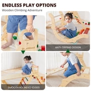 BlueWood Pikler Triangle Set 8-in-1 Foldable Wooden Indoor Jungle Gym
