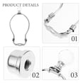 thumbnail image 3 of USHOBE 1 Set Lamp Finials for Lamps Lamp Shade Caps Finials Silver Glass for Users Home, 3 of 8