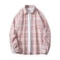 thumbnail image 2 of Rciityk Men's Cotton Plaid Button Up Shirt Casual Long Sleeve Turndown Collar Blouse Shirt with Pocket - Fall Savings Clearance, 2 of 6