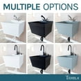 thumbnail image 5 of Tehila Wall Mounted Black Utility Sink with Drain Assembly Kit, 5 of 9
