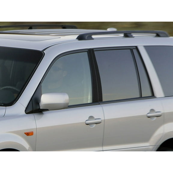 Rvinyl Pillar Post Window Trim Compatible with Honda Pilot 2003-2008 - Carbon Fiber 4D (Black)