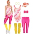 thumbnail image 3 of Disfraz de fantasía hippie de los años 80 y 90 para mujer, disfraz de fiesta disco, cosplay, para mujer adulta, para Halloween, carnaval, ropa rockera vintage, hip-hop, 3 of 5