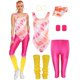 thumbnail image 3 of Disfraz de fantasía hippie de los años 80 y 90 para mujer, disfraz de fiesta disco, cosplay, para mujer adulta, para Halloween, carnaval, ropa rockera vintage, hip-hop, 3 of 5