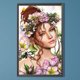 thumbnail image 1 of Cuadros Decorativos Pintura de diamante 5D DIY Taladro redondo completo Hada de las flores Decoración del hogar Arte Artesanía Wdftyju embutido en tela, 1 of 7