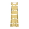 thumbnail image 3 of Striped Linen Sun Dresses for Women Plus Size Summer Sleeveless Elegant Flowy Loose Casual Tank Dress with Pockets, 3 of 4