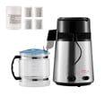 thumbnail image 1 of KFFKFF Water Distillation Unit, 4L Capacity for Home Use, 750W Purification System, Stainless Steel Inside, Countertop Model for Pure Water Production, Silver, 1 of 9