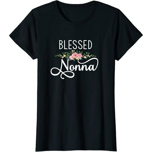 Blessed Nonna Graphic T-Shirt for Italian Grandma Soft Crewneck