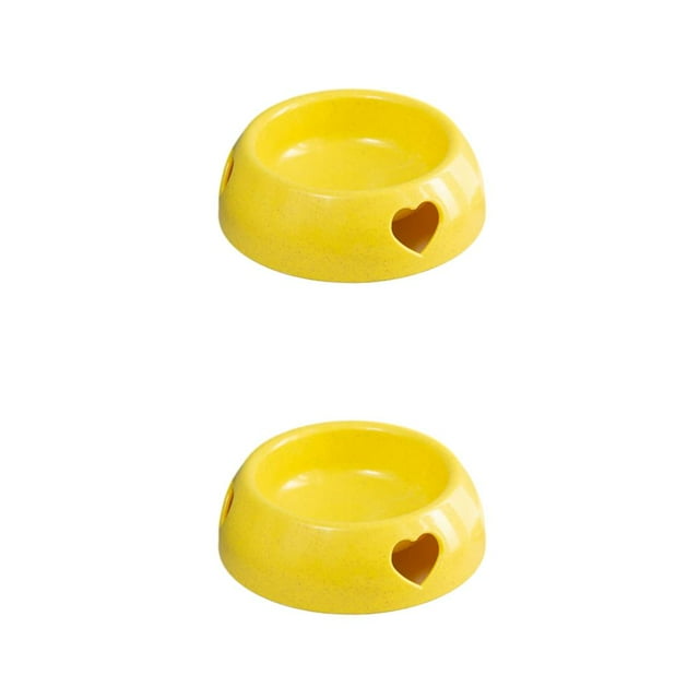 Maytalsory Environmentally Friendly Choice For Pet S Feeding Plastic Dog Bowl And Multiple yellow large size 2Set