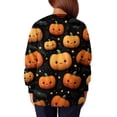 thumbnail image 5 of Garbnen S-5XL Halloween Nurse Jackets for Women Scrub Ghost Pumpkin Witch Nurse Uniforms Snap Front Fall Womens Work Clothes with Pocket L, 5 of 5