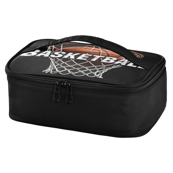 ALAZA Cool Basketball Lunch Box Insulated Reusable Cooler Tote Bag School Picnic Travel Office