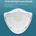 thumbnail image 4 of LED UV Nail Gel Curing Lamp - 120W Nail Dryer, Auto Sensor, 45 LED Lights, Dual Light Source, 4 Timer Settings 30s 60s, Eye-Friendly White Light, Professional DIY Manicure, Home Makeup Organizers, 4 of 7
