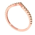 thumbnail image 2 of 0.1725 ctw Wedding Band for Women - 14K Rose Gold Simulated Champagne Diamond Stackable Eternity Ring, 2 of 6