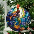 thumbnail image 2 of Boho Mermaid in an Ocean Ornament Window Hangings Suncatcher Birthday Gift for Mom Grandma Teacher Women Friend Memorial Hook, 2025, 2025, Seasonal Holiday Decor, Holiday, 2 of 5