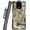 Camo, variant on Case with Clip for Sonim XP Pro 5G Phone, Nakedcellphone Cover and [Rotating Ratchet] Belt Hip Holster (Compatible with MagSafe) - Army Green Rugged USA Flag