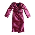 thumbnail image 1 of jiaping 1/12 Long Coat Fashion Notch Lapel Miniature Windproof Overcoat, Open Front Coat violet, 1 of 8