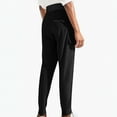 thumbnail image 5 of BADHUB Women's Quick Dry Hiking Cargo Pants Lightweight Athletic Workout Jogger Pants Drawstring Tapered Leg Sweatpants with Pockets on Clearance Black,XXL, 5 of 7