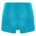 thumbnail image 4 of iixpin Kids Girls Metallic Mini Dots Shorts Elastic Waistband Hot Pants for Dance Gymnastics Performance Lake Blue 12, 4 of 4