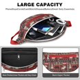 thumbnail image 4 of Fanny Pack Red Christmas Animal and Tree Pattern Waist Pack Bag,Running Cross Bag,Waterproof Large Fanny Packs for Women Men for Travel Running Hiking Cycling, 4 of 6