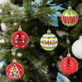 thumbnail image 5 of Christmas Ornaments Set, 20ct Red Green White Shatterproof Christmas Tree Decorations Ball Ornaments Bulk, 2.36 Inch Hanging Ornaments for Xmas Trees Holiday Party Decor, 5 of 9