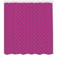 thumbnail image 3 of Magenta Shower Curtain, Classic Polka Dots Pattern with Traditional Design on Purple Background, Fabric Bathroom Set with Hooks, 69W X 84L Inches Extra Long, Magenta and Eggplant, by Ambesonne, 3 of 3