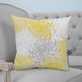 thumbnail image 4 of Yellow Grey Chrysanthemum 26x26 Pillow Covers Set of 2, Farmhouse Botanical Floral Modern Throw Pillow Covers Decorative Couch Cushion Case, Microfiber Square Pillowcases for Bedroom Car Living Room, 4 of 7