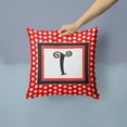 thumbnail image 2 of Monogram Letter Fabric Decorative Pillow, 2 of 4