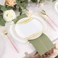 thumbnail image 3 of BalsaCircle 24 Blush 8" Disposable Plastic Cutlery Gold Glittered Handle Tableware, 3 of 8