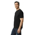thumbnail image 4 of Gildan Men's Softstyle Lightweight Cotton T-Shirt, Modern Classic Fit Crewneck Tee, Black, L, 4 of 5