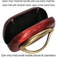 thumbnail image 4 of JKCCZLL Metal Handle Handbag Detachable Chain Crossbody Shoulder Evening Bag Clutch Purse for Women Formal Wedding Party Prom,A Marble Claret,1, 4 of 7