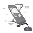 thumbnail image 2 of Baby Delight Alpine Deluxe Portable Bouncer | Infant | 0 – 6 months | Charcoal Tweed, 2 of 5
