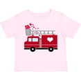 thumbnail image 3 of Inktastic Valentine's Day Red Firetruck with Pink Hearts Boys or Girls Toddler T-Shirt, 3 of 5