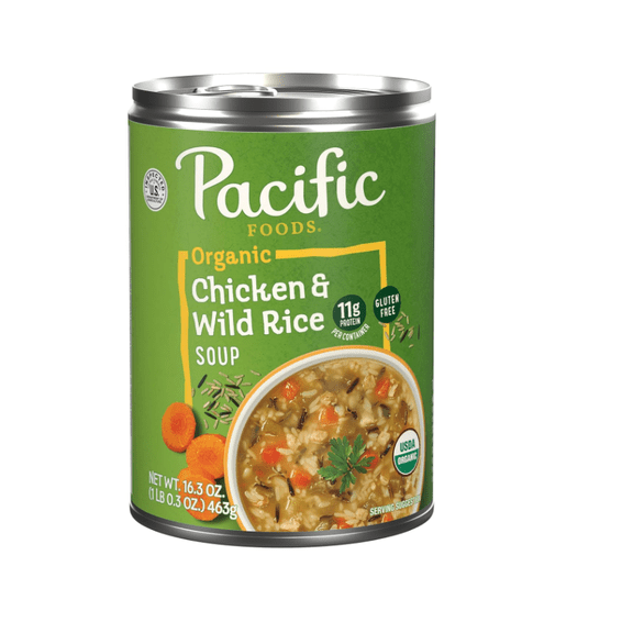 Pacific Foods Organic Chicken and Wild Rice Soup, 16.3 oz Can