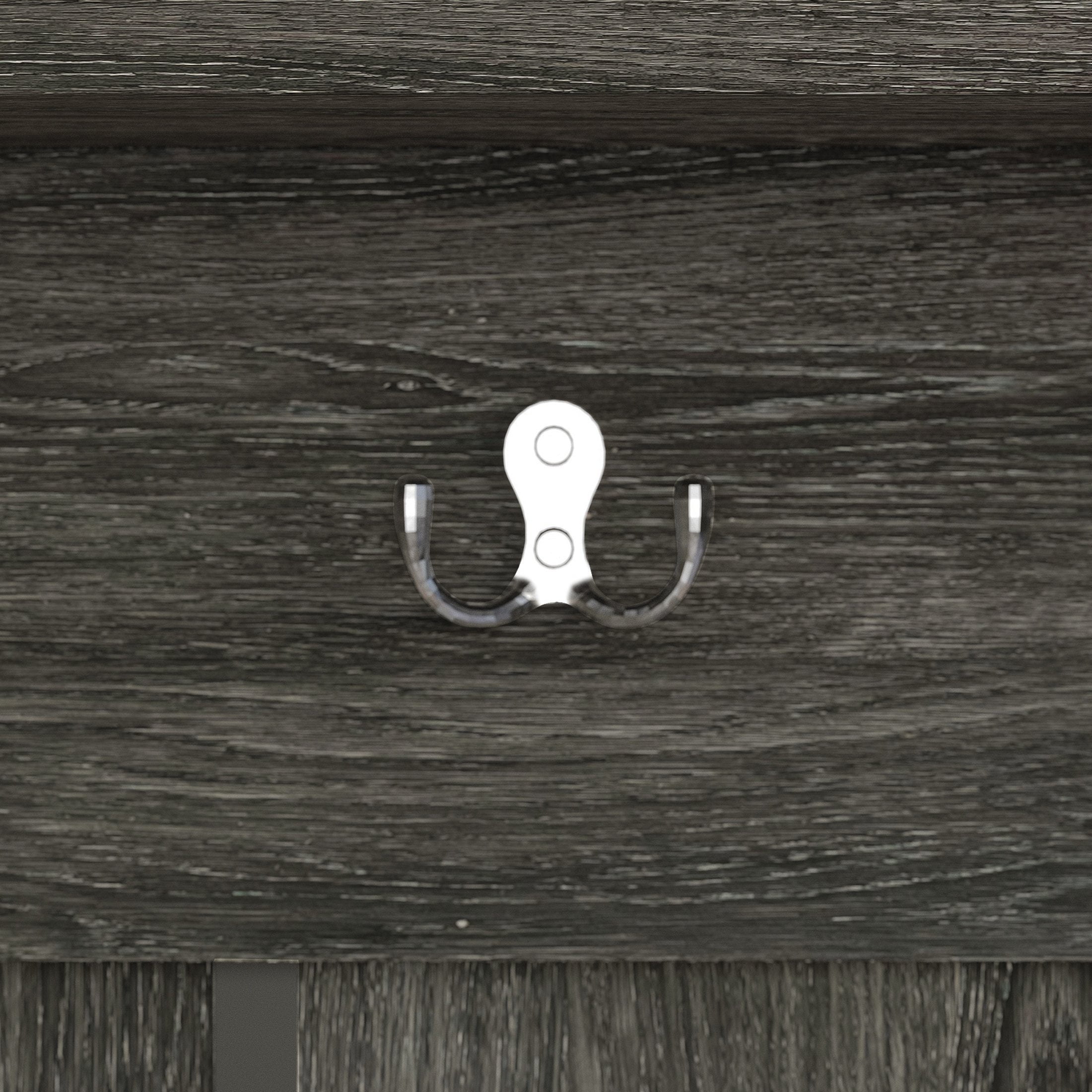 Castle Place Modern Dark Grey Storage Hall Tree