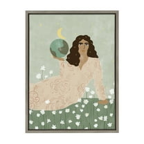 Kate and Laurel Words, Black Framed Canvas Art Print, 18x24