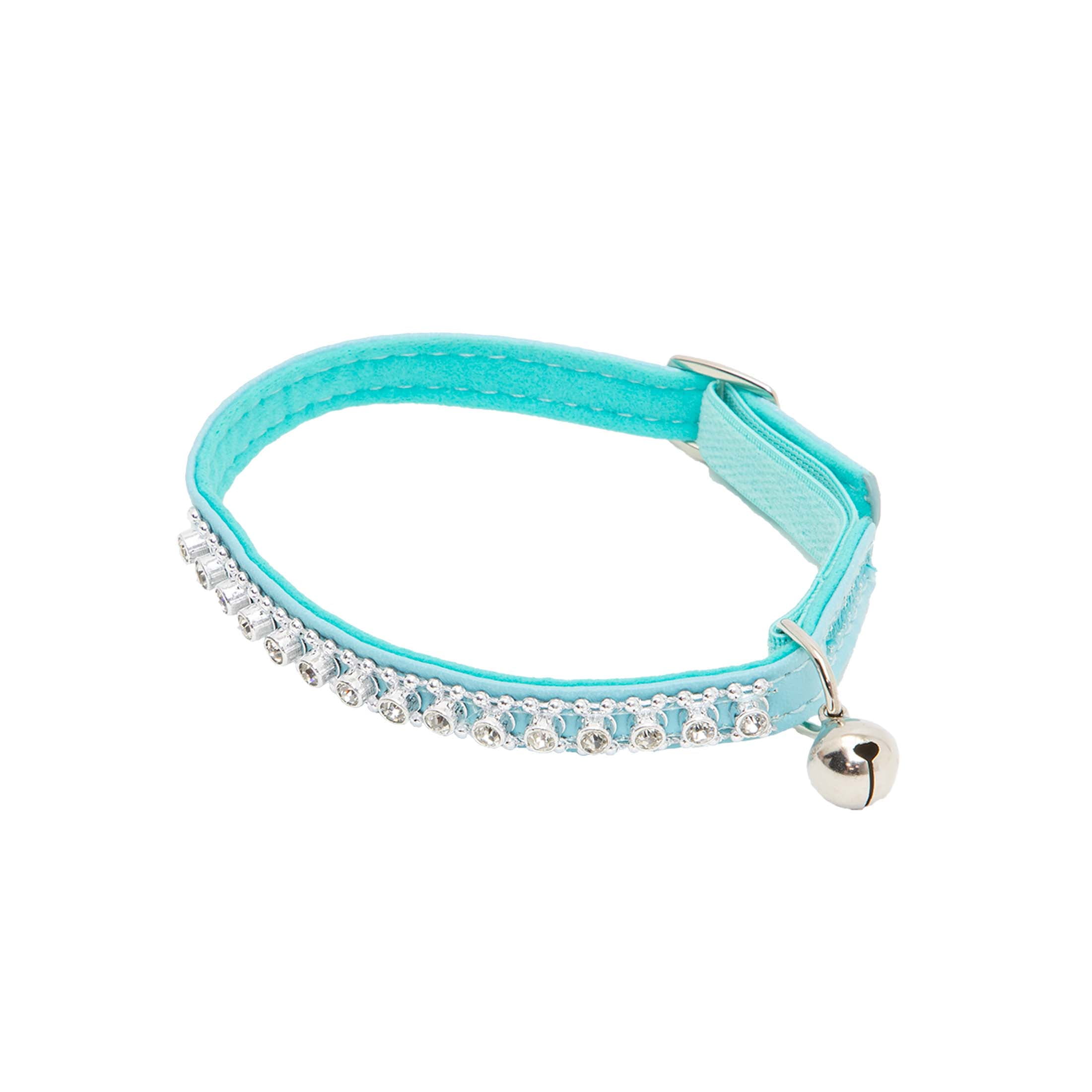 Vibrant Life 2-Pack Cat Collar, Teal and Blue Rhinestone, One Size