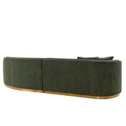 Manhattan Comfort Daria Sofa with Solid Wood Frame in Olive Green