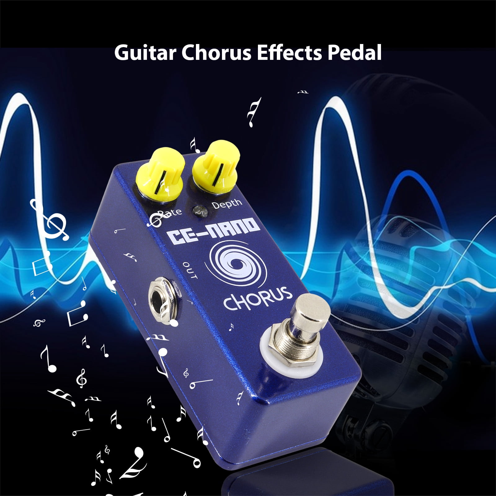 Effects Pedal,Pedal Pedal Input/output 2 9v 6.35mm Knobs 6.35mm Input/output Zinc Alloy Shell 9v Shell 9v Pedal Zinc Huiop