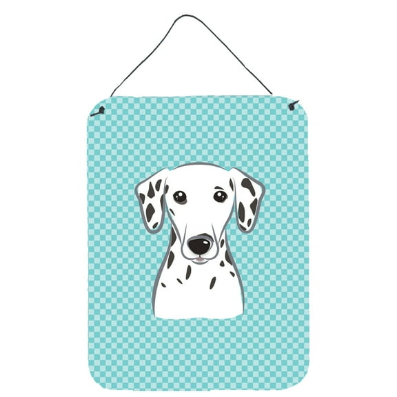 Checkerboard Blue Dalmatian Wall or Door Hanging Prints