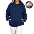 thumbnail image 2 of SwiftWear Women Maternity Zip Hoodie Long Sleeve Oversized Sweatshirt Soft Casual Pregnancy Hooded Jacket with Pockets, 2 of 9