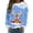 Blue, variant on Fiaer Christmas Sweatshirts for Women Crew Neck Deer Cute Funny Graphic Xmas Pullover Plus Size Baggy Trendy Long Sleeve Tops Red XL