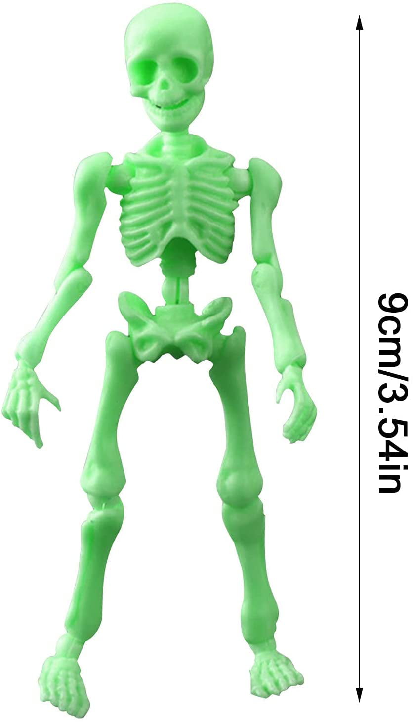 4x 3-3.5cm Miniature Skull Skeleton Models for Sand Table Scenery Building Toy 