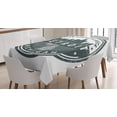 thumbnail image 1 of Ambesonne Detroit Tablecloth Rectangular Table Cover, Michigan Old Stamp, 52"x70", Black White Grey, 1 of 3