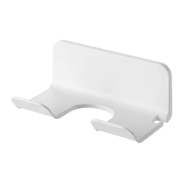 Soporte de pared para secador de pelo con capacidad de carga para baño y almacenamiento de planchas de pelo