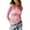 Pink, variant on Long Sleeve Women's Casual Tulle Top Blouse Lightweight Knit Pullover Sweater
