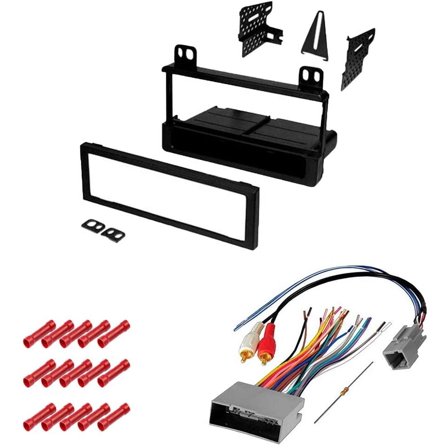 American Terminal  KIT5802 Bundle with Car Stereo Installation Kit for 2002 – 2005 Ford Explorer – in Dash Mounting Kit, Harness for Single Din Radio Receivers