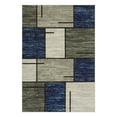 thumbnail image 2 of GlowSol Geometric Area Rug 4' x 6' Modern Rug Stain Resistant Low Pile Soft Foldable Accent Rugs for Home Decor, Navy Blue/Multi, 2 of 7