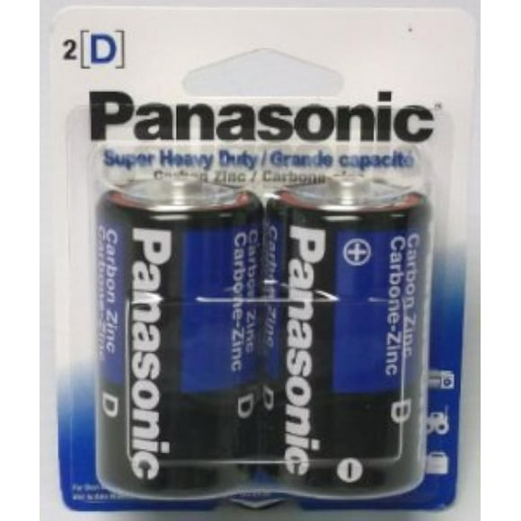 Pilas Panasonic Super Heavy Duty D de carbono y zinc, paquete de 24
