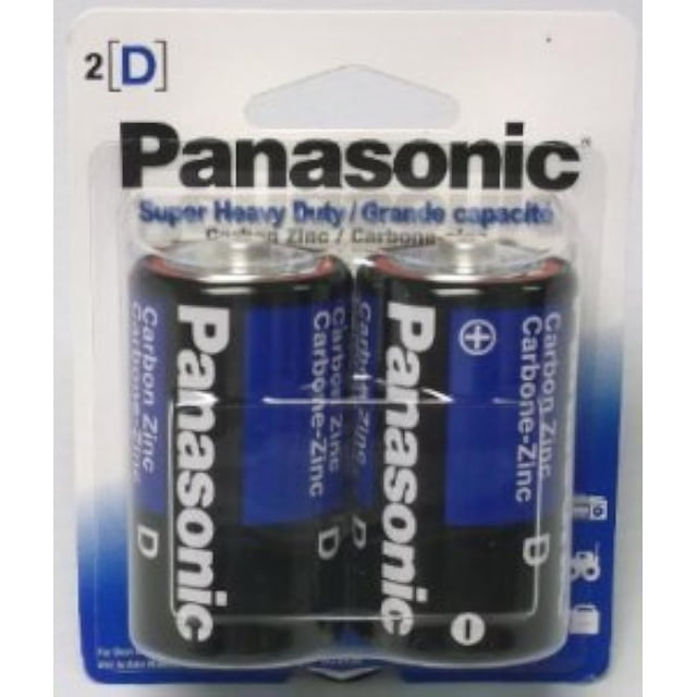 Pilas Panasonic Super Heavy Duty D de carbono y zinc, paquete de 24